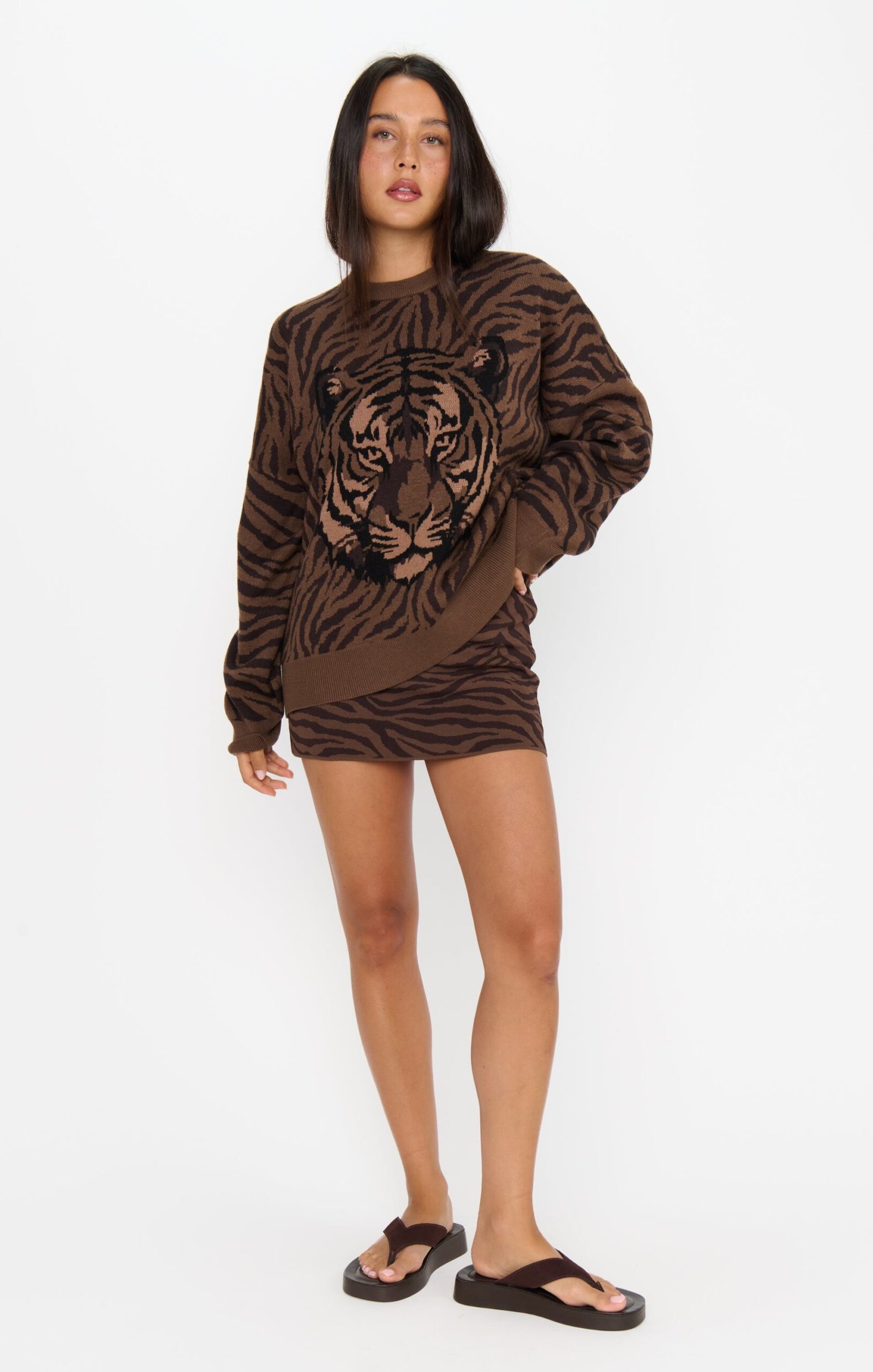 Josie Mini Skort ~ Wild Tiger Knit - Image 5